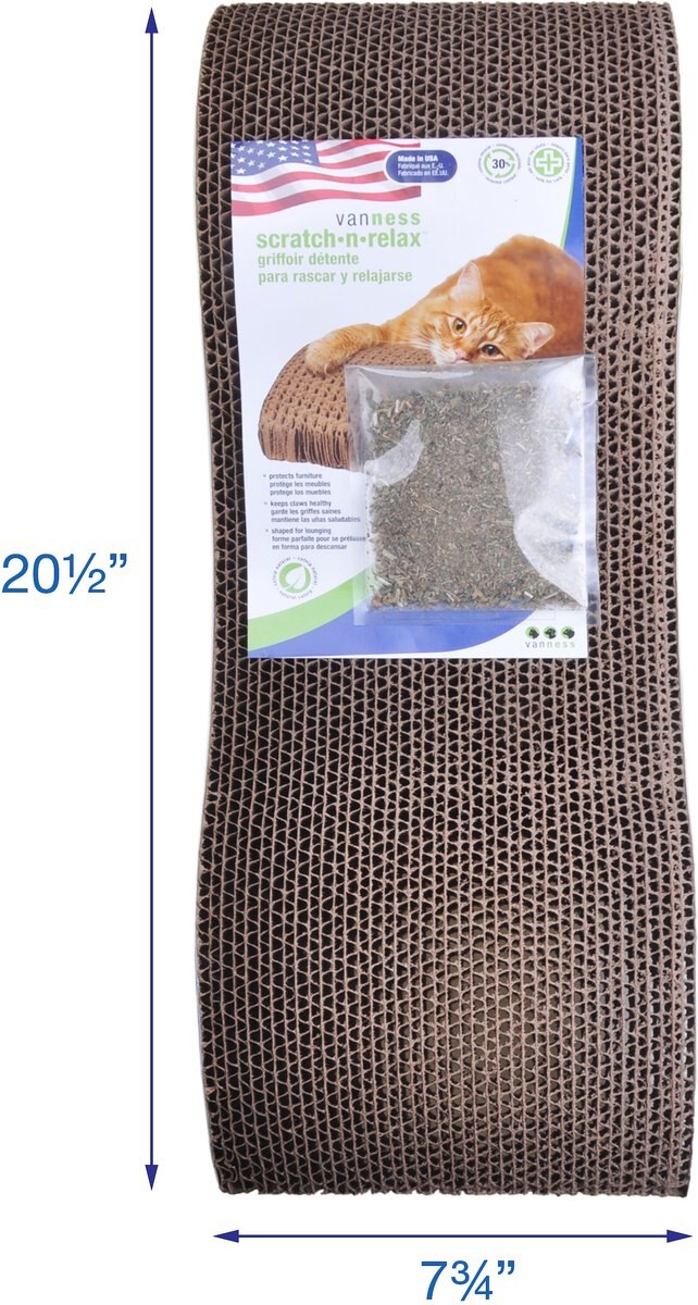 Van Ness Scratch 'N Relax Cat Scratcher Toy with Catnip