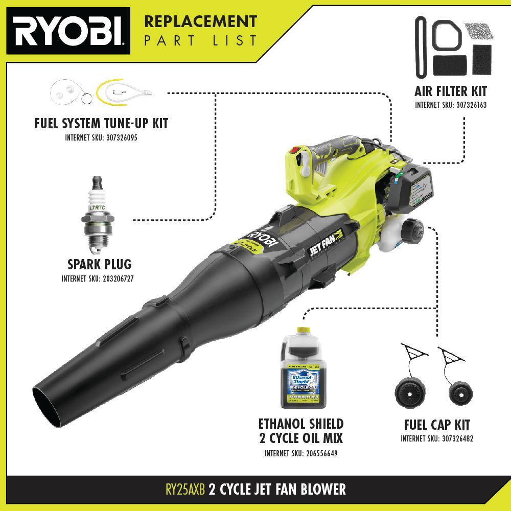 RYOBI 160 MPH 520 CFM 25cc Gas Jet Fan Blower RY25AXB