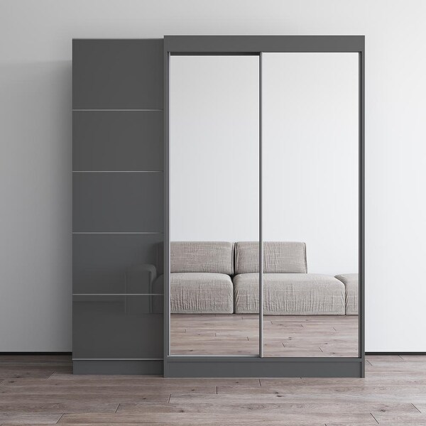 Aria 2D120-EX Wardrobe with 2 Mirrors - - 37844234