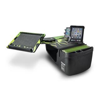 AutoExec Reach Desk Front Seat Candy Apple Green Flames with X-Grip Phone Mount and Tablet Mount ReachDesk-03 FS Tablet CAGF