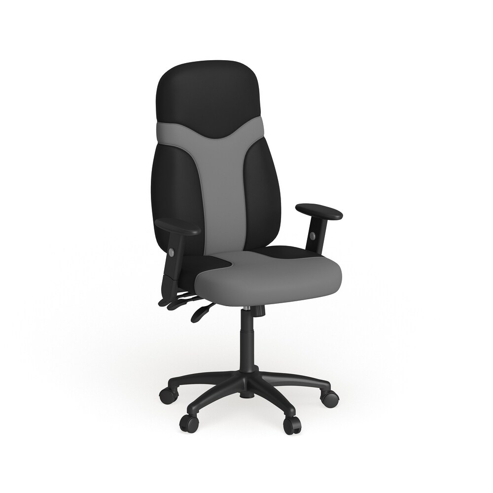 High Back Ergonomic and Gray Mesh Swivel Task Chair with Adjustable Arms