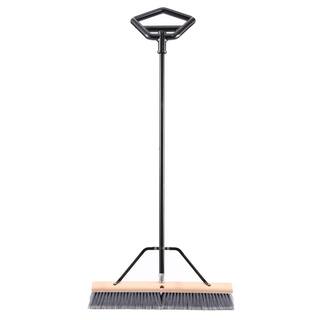 US.SHOVEL Easy Back 24 in. Indoor and Outdoor Ergonomic Push Broom BR24BGM