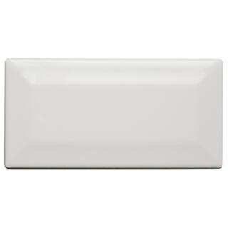 Daltile Restore 3 in. x 6 in. Ceramic Bevel Bright White Subway Tile (10 sq. ft.  case) RE1536MODBHD1P4