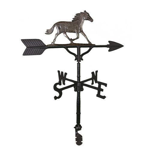 Montague Metal Products WV-274-SI 200 Series 32 In. Swedish Iron Horse Weathervane