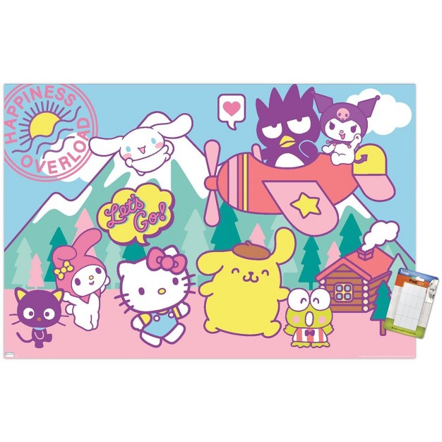 Trends International Hello Kitty And Friends Happiness Overload Unframed Wall Poster Prints