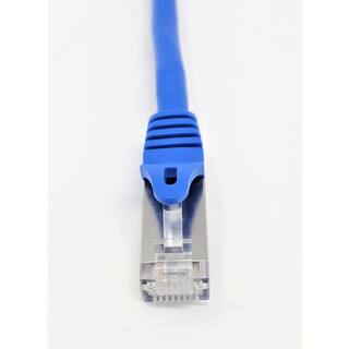 Micro Connectors Inc SFTP 25 ft. 26 AWG CAT 7 Double Shielded RJ45 Snagless Ethernet Cable Blue E11-025BL