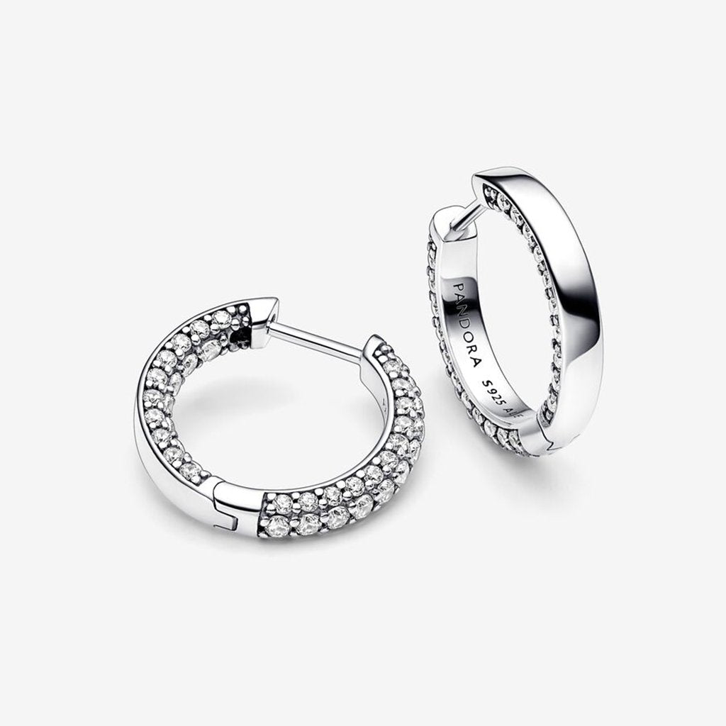 PANDORA  Pandora Timeless Pavé Single-row Hoop Earrings