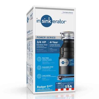 InSinkErator Badger 5XP Lift  Latch Power Series 34 HP Continuous Feed Garbage Disposal with Power Cord BADGER 5XP WC