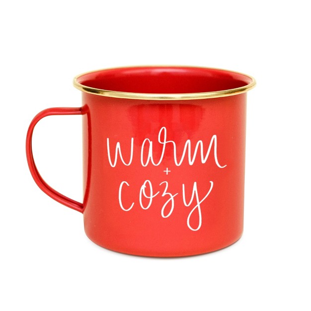 Sweet Water Decor Warm And Cozy Red Metal Coffee Mug 18oz