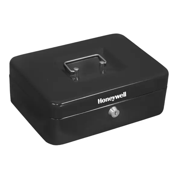 Honeywell Key Locking Steel Cash Box with Removable Tray