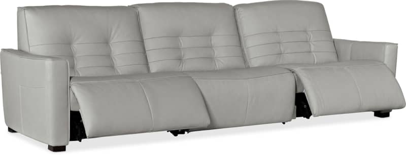 Hooker Furniture Living Room Reaux Power Motion Sofa With 3 Power Recliners