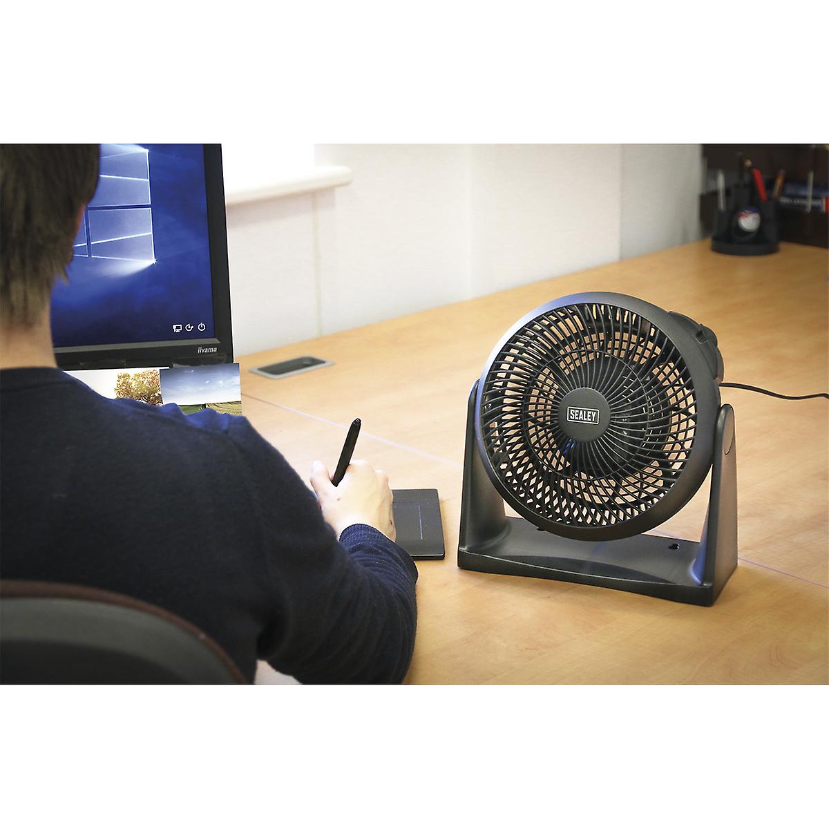 Sealey Sff08 Desk/Floor Fan 3-Speed 8In 230V