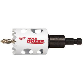 MW 1-12 in. Hole Dozer Bi-Metal Hole Saw with 38 in. Arbor  Pilot Bit 49-56-9665