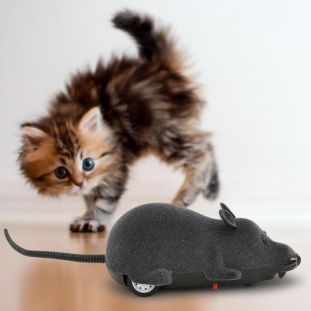 Remote Control Plush Mouse Mice Simulation Animals Pet Cat Toy Trick Playing Novelty Giftgray