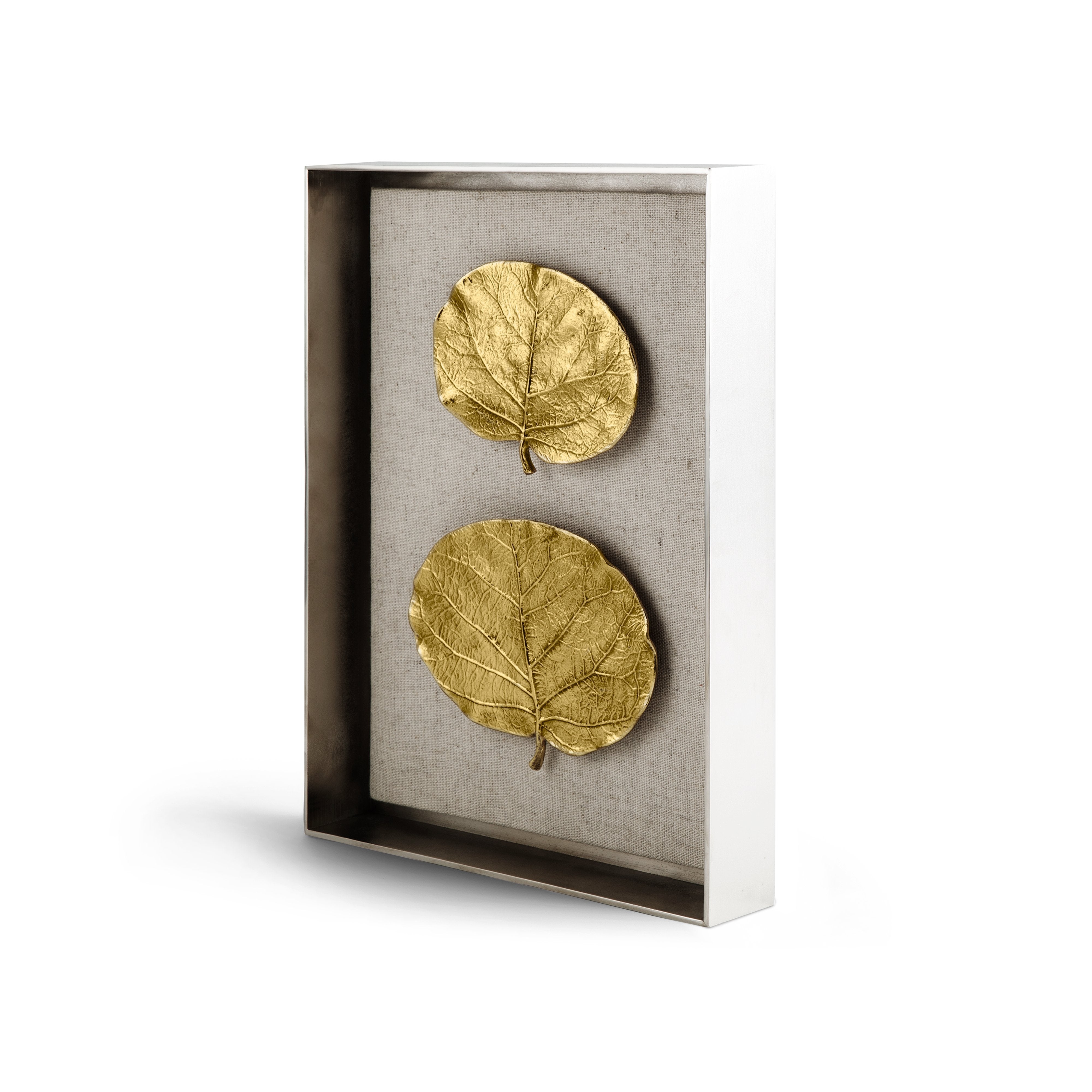 Botanical Leaf Fabric Shadow Box