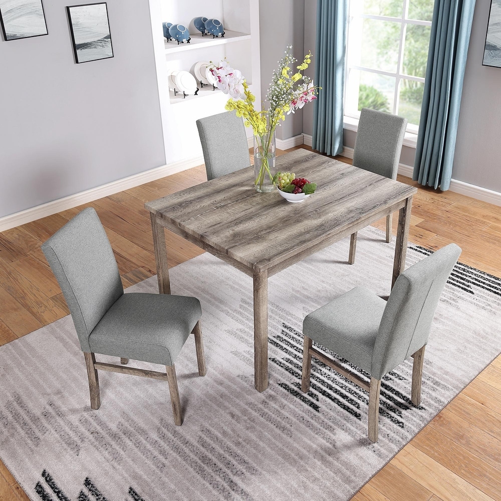 Modern Rectangular Dining Table with Chairs for Kitchens and Dining Room