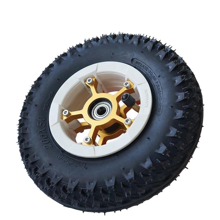 Hot Sale inflated 150x50 175x50 200x50mm 6 7 8 inch off road allow rim electric pro skateboard pneumatic rubber tire