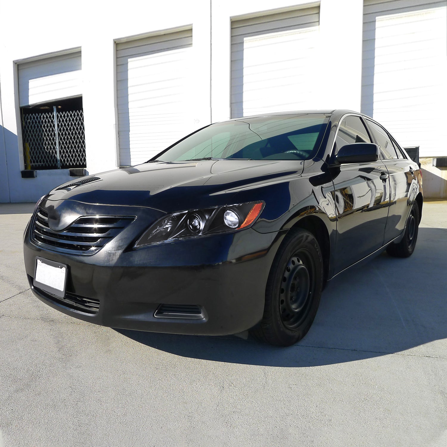 Spec-D Tuning Compatible with 2007-2009 Toyota Camry Black Projector Headlights W/ Amber Reflector 2008 (Left + Right)