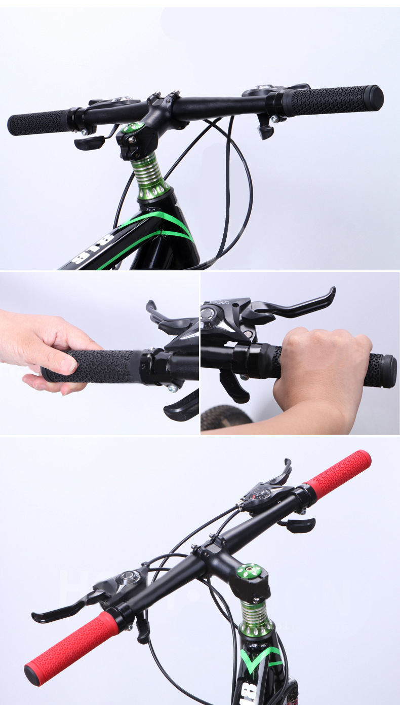 Bicycle handlebar Bike Grips Rubber aluminum alloy outdoor riding cycling equipment Anti slip mountain bike lock Handlebar cover