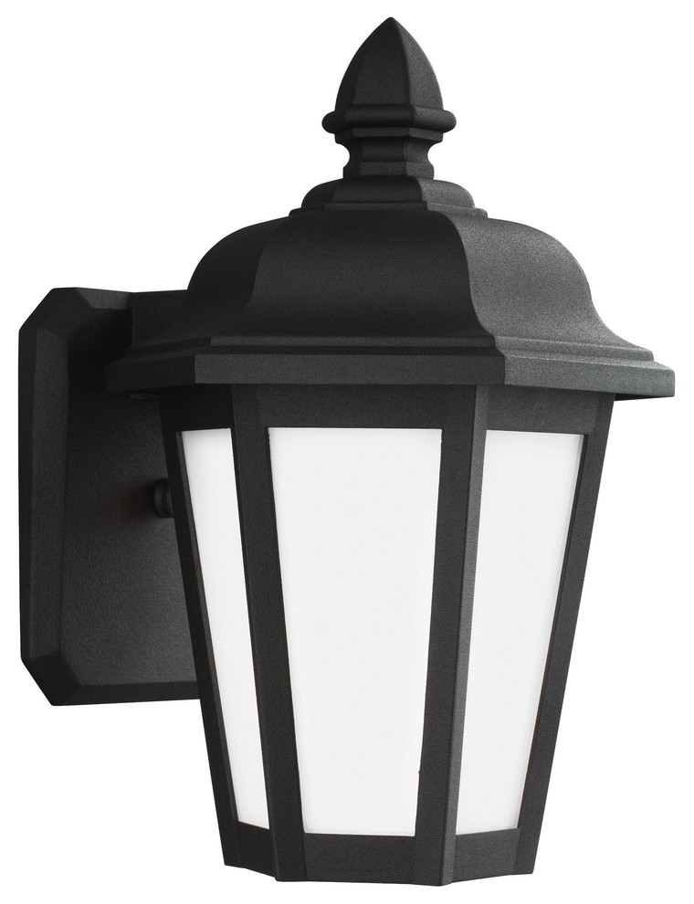 Sea Gull Brentwood Small One Light Outdoor Wall Lantern  Black   Transitional   Outdoor Wall Lights And Sconces   by Better Living Store  Houzz