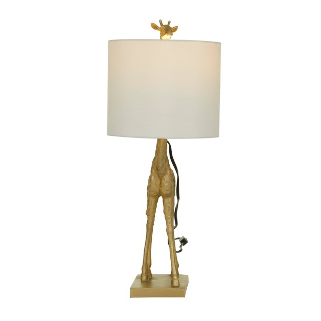 Eclectic Polyresin Giraffe Table Lamp Gold Olivia amp May