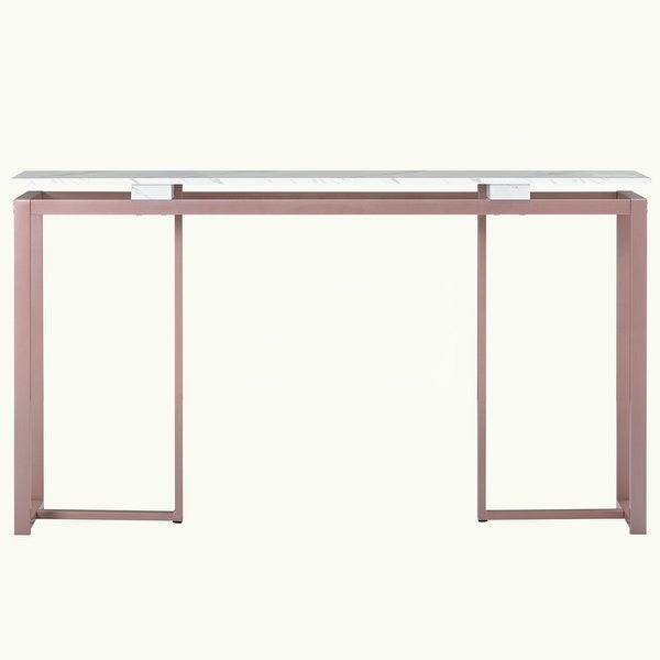 Console Table with Metal Frame