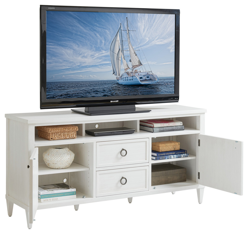 Dockside Media Console   Beach Style   Entertainment Centers And Tv Stands   by Lexington Home Brands  Houzz