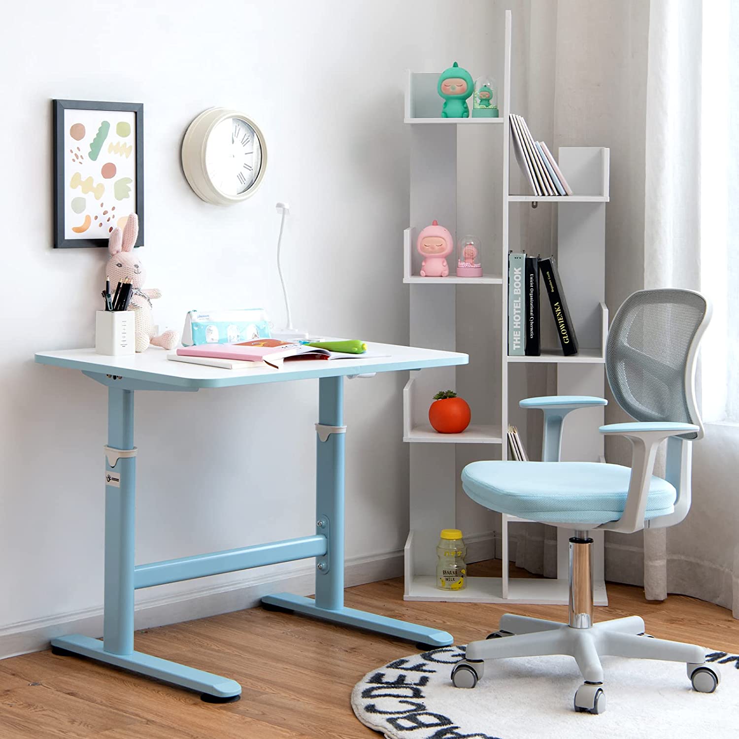 Kids Desk, Height Adjustable Children Study Desk for 3-10 Years Old Boys & Girls