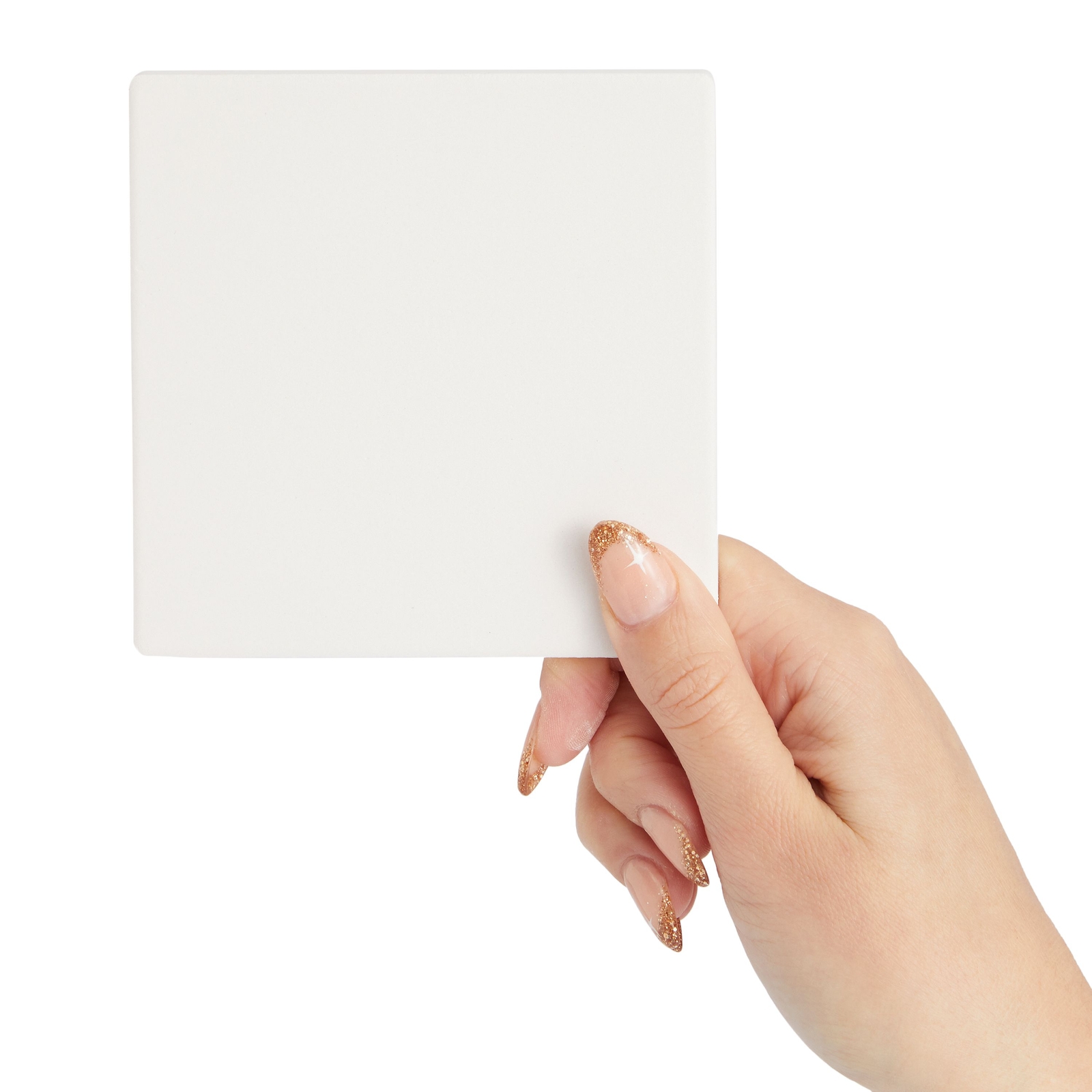 4 Inch Square Ceramic Tiles for Crafts with Cork Backing Pads， 12 Pack of Unglazed White DIY Coasters for Painting