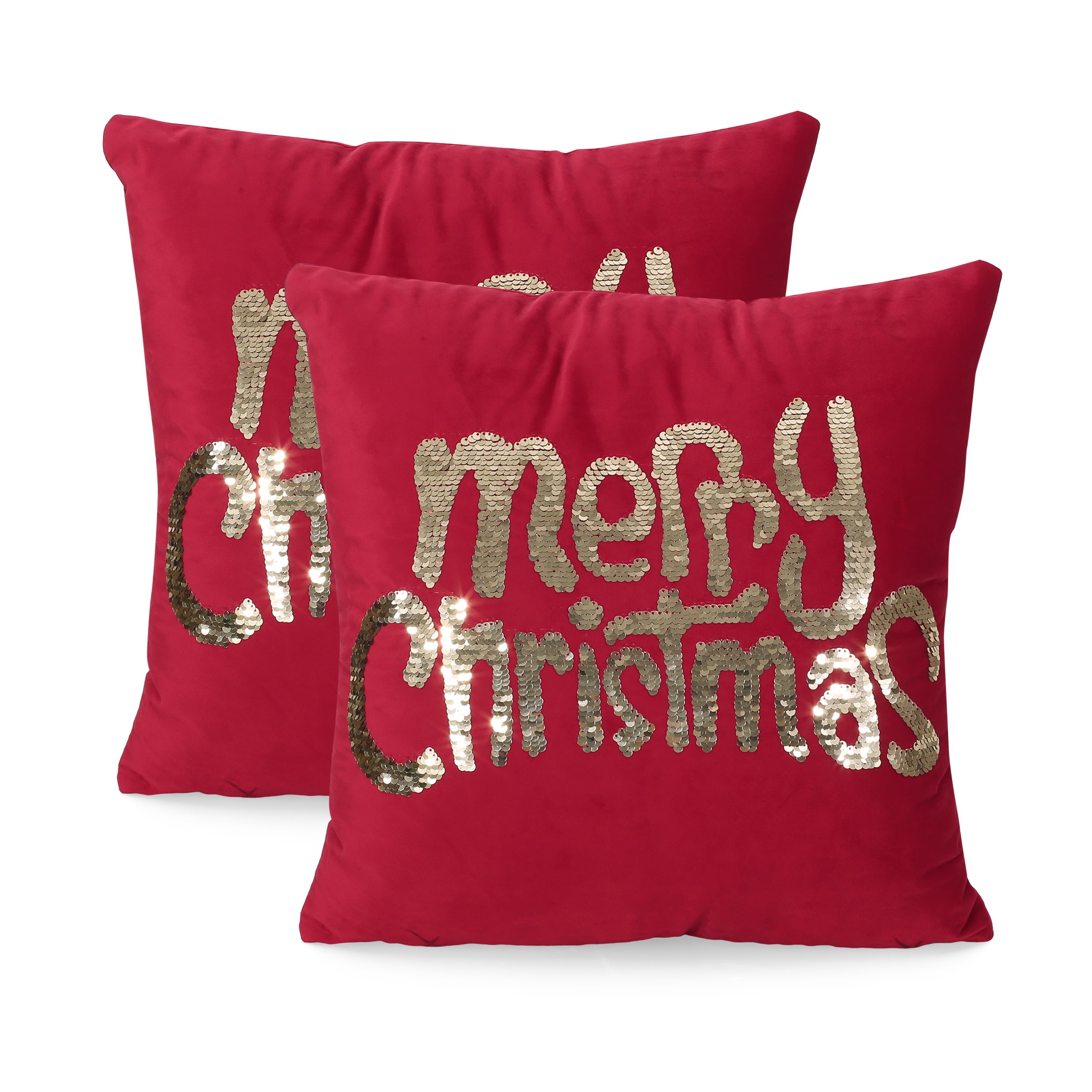 Bolivar Glam Velvet Christmas Throw Pillow