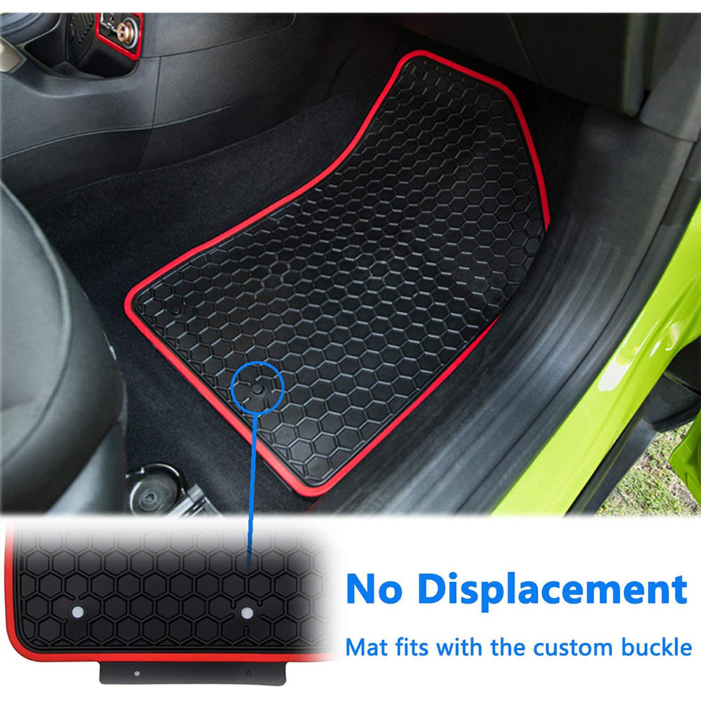 Floor Mats and Cargo Liners Set For Jeep Renegade 2015-2021 Custom Fit Front and Rear Seat Slush Mats， Environmentally Friendly Rubber Heavy Duty All Weather Guard Odorless (Pack Of 4)