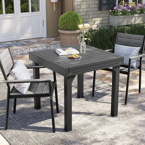 Pellebant Outdoor 3/5/7Piece Aluminum Patio Extendable Dining Set