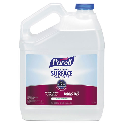 Gojo Purell Foodservice Surface Sanitizer | Fragrance Free， 1 gal Bottle， 4