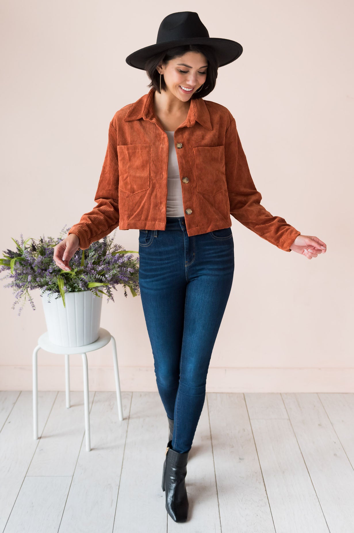 Trendy Vibes Modest Corduroy Jacket