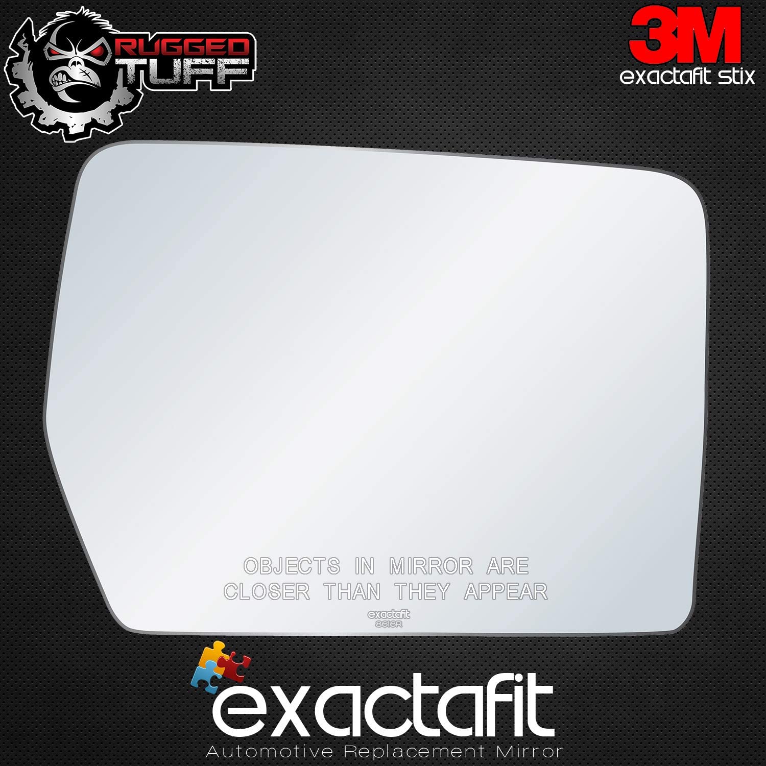 exactafit 8616R Passenger Side Mirror Right Hand Glass Replacement Fits 2011-2014 Ford F150