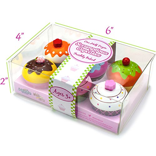 Imagination Generation Scrumptious Cupcakes Dessert Set Wooden Food Toys