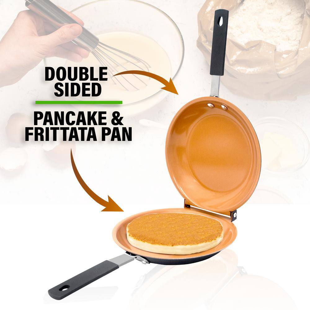 Gotham Steel 7 In. Non-Stick Ti-Ceramic Pancake Bonanza The Easy Double Flip Pan 2049