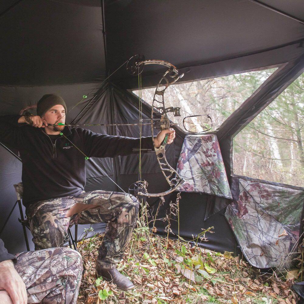 Barronett Blinds Pentagon Bloodtrail Backwoods Camo Large Ground Hunting Blind (2-Pack) 2 x BARR-PT550BW