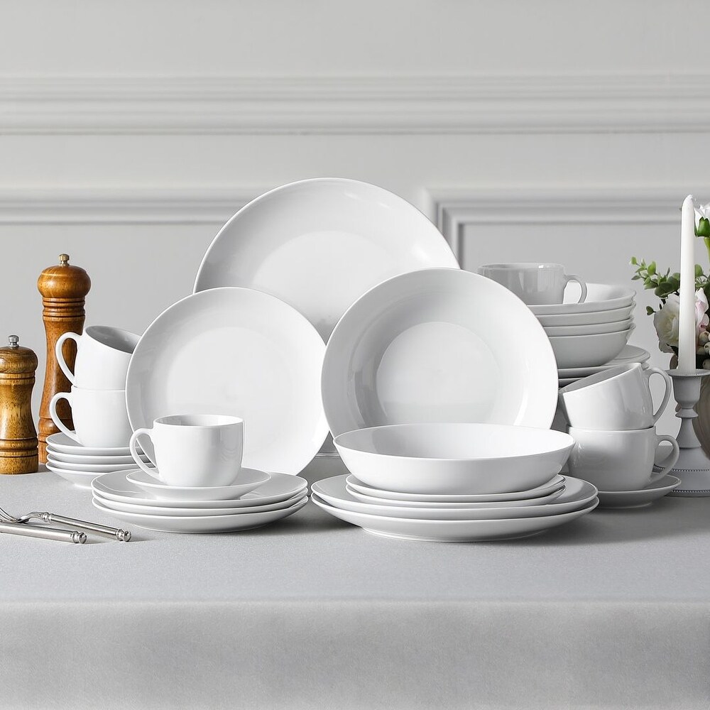 MALACASA Amelia Porcelain Dinnerware Set  Service for 6