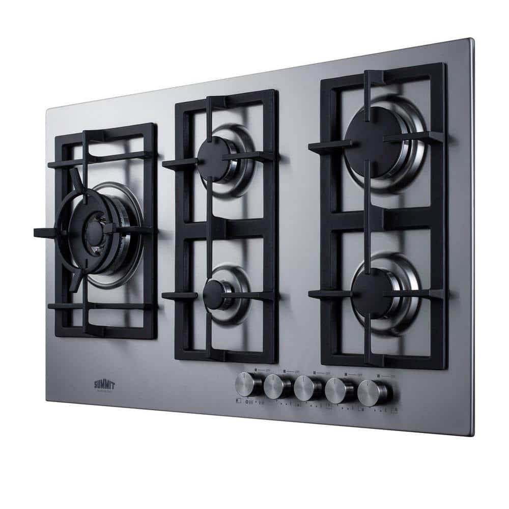 Summit Appliance 34 in Gas Cooktop in Stainless Steel with 5Burners