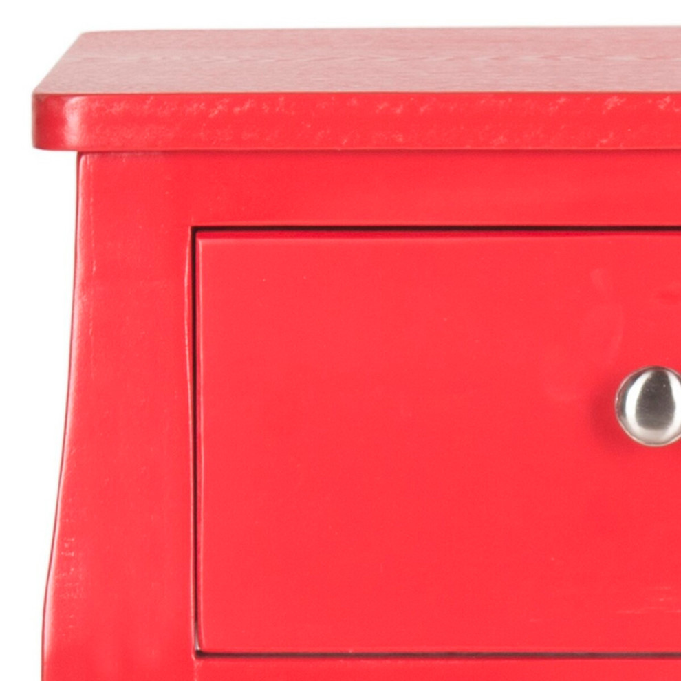 Elma End Table With Storage Drawer Red   Contemporary   Side Tables And End Tables   by AED Luxury Home Decor  Houzz