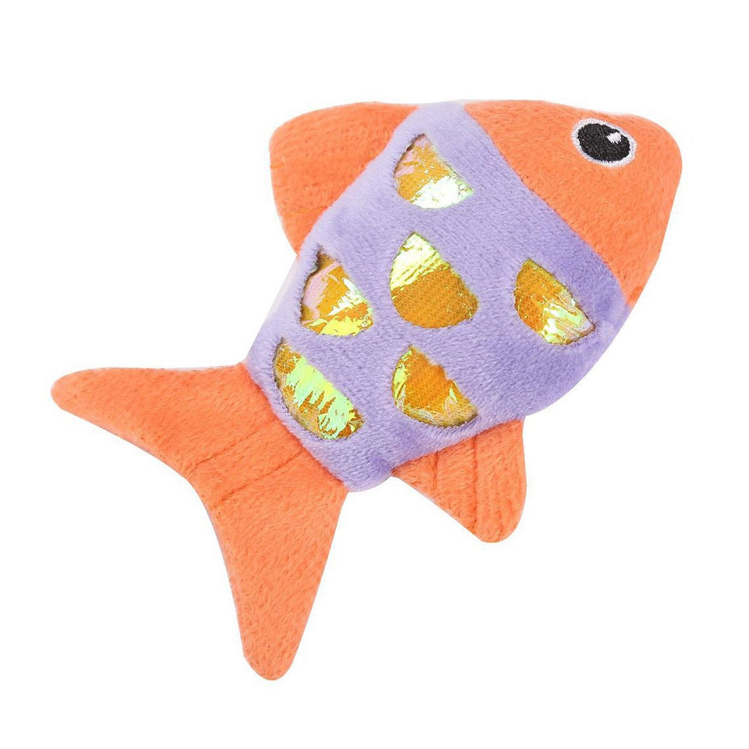 Cat Catnip Toy Plush: 2PCS Fish Design Crinkle Cat Chew Toy Kitten Teething Toy