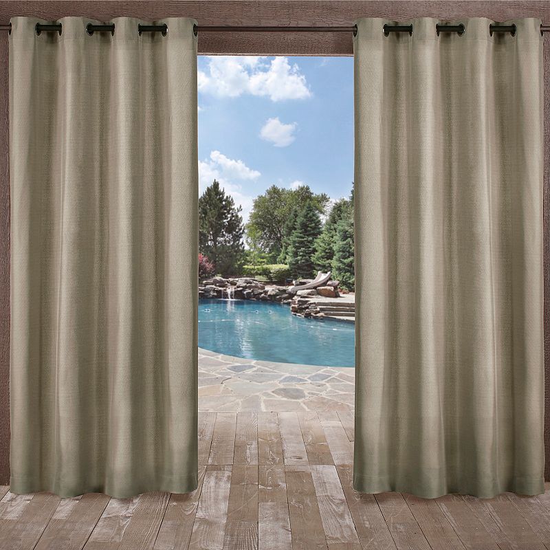 Exclusive Home 2-pack Biscayne Indoor/Outdoor Window Curtain