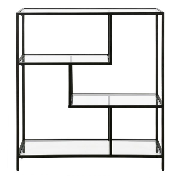 Isla 40'' Tall Rectangular Bookcase in Blackened Bronze