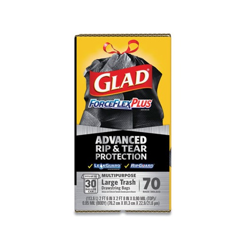 Glad ForceFlexPlus Drawstring Large Trash Bags  CLO70358