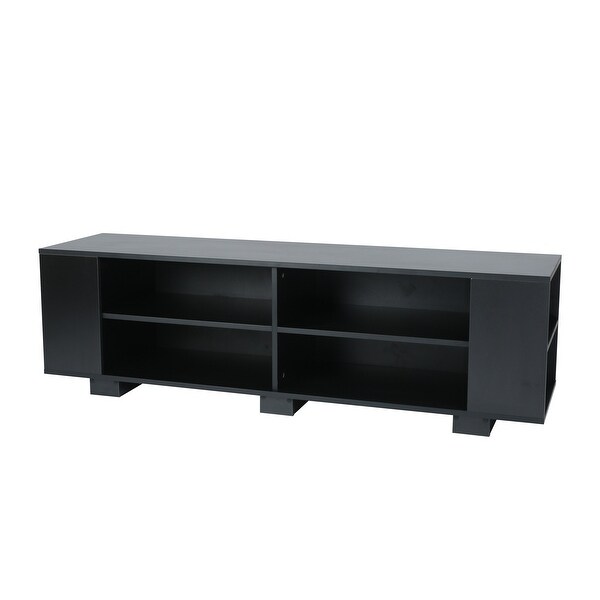 TV Stand for TVs up to 65-Inch， Modern Entertainment Center with 8 Open Shelves