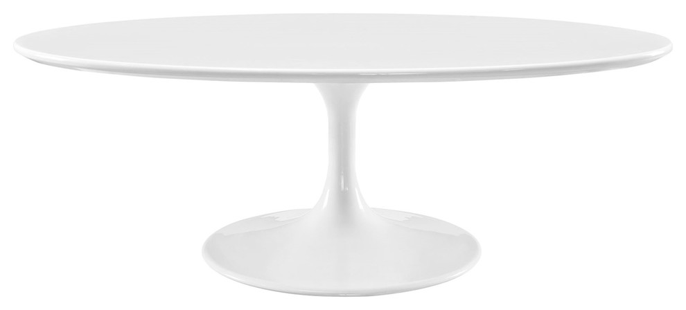 Modern Contemporary Urban Mid Century Living Coffee Table  White  Metal Wood   Midcentury   Coffee Tables   by House Bound  Houzz