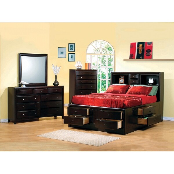 Entrepreneur Cappuccino 2-piece Bedroom Set with Nightstand - - 34935910