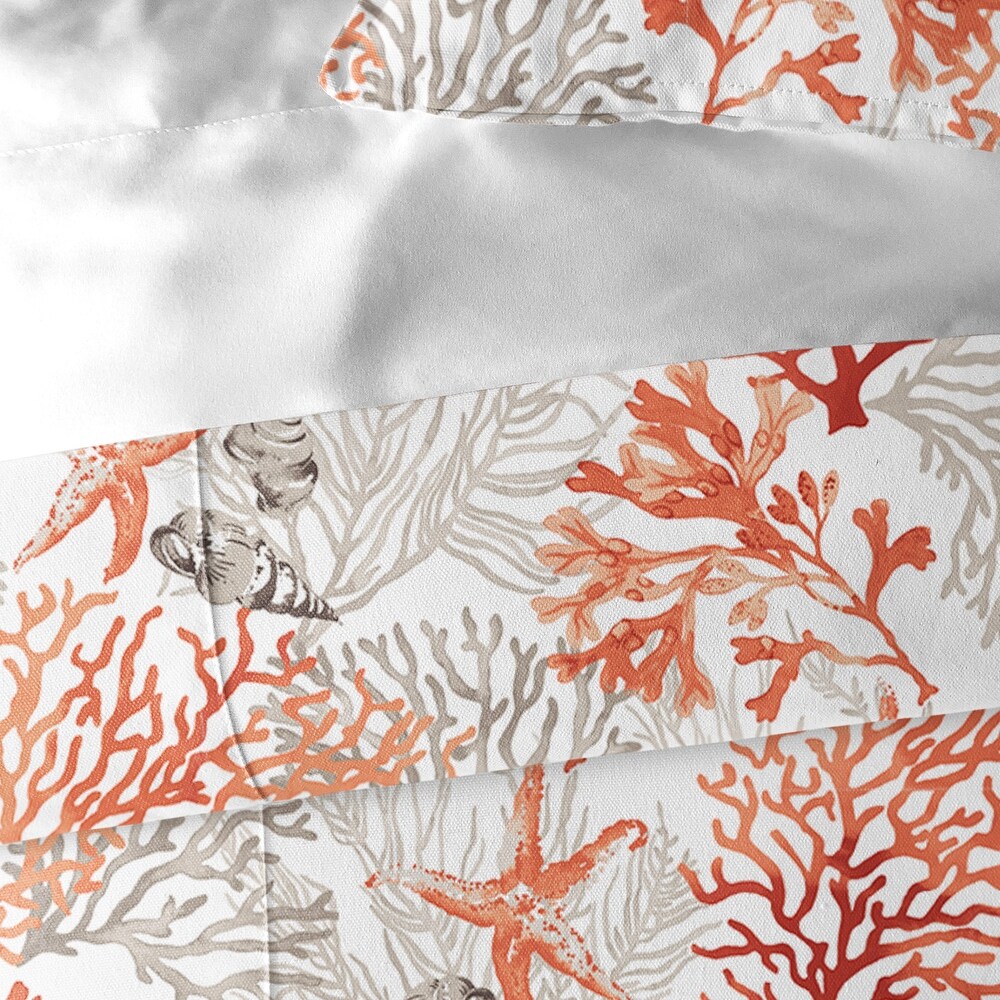 6ix Tailors Fine Linens Reef Coral Coverlet Set