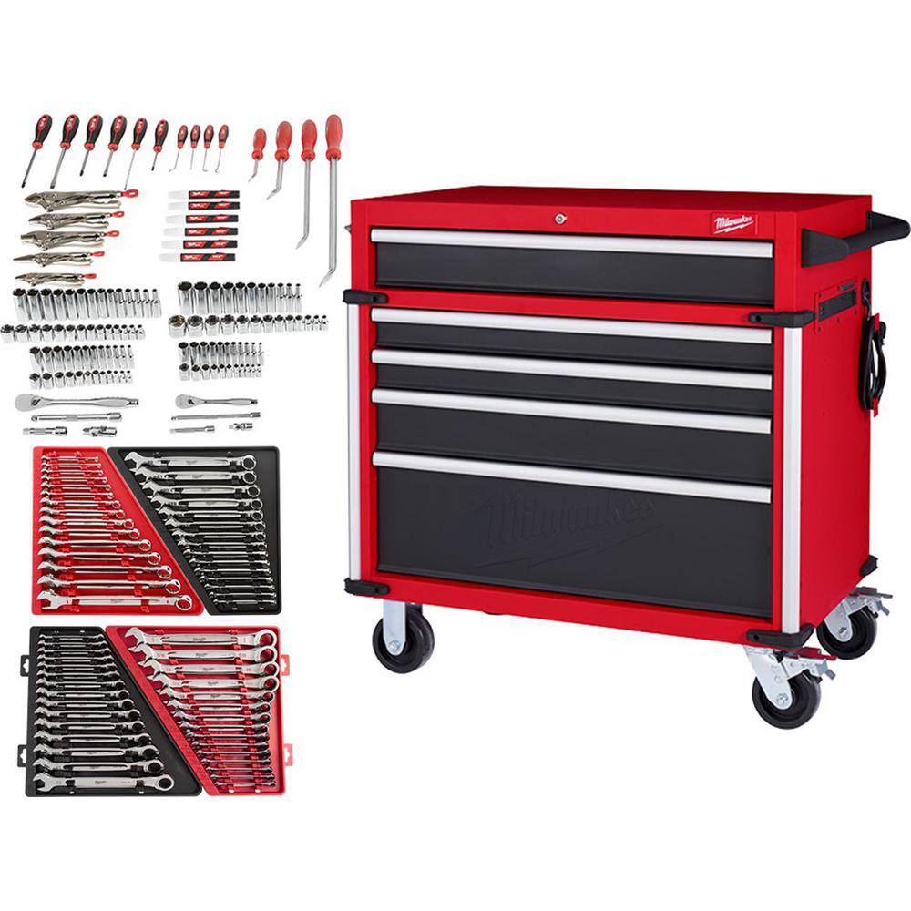 MW Mechanics Tool Set (191-Piece) with High Capacity Rolling Tool Chest 48-22-9489-48-22-8537